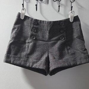 Forever 21 Gray High Waist Button Shorts